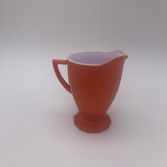 Vtg. Mid Century Hazel Atlas Newport Platonite 7oz Footed Creamer Jug USA - Picture 15 of 15
